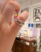 Infinity Knot 925 Silver Pink Ring