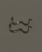 Wave drop earrings