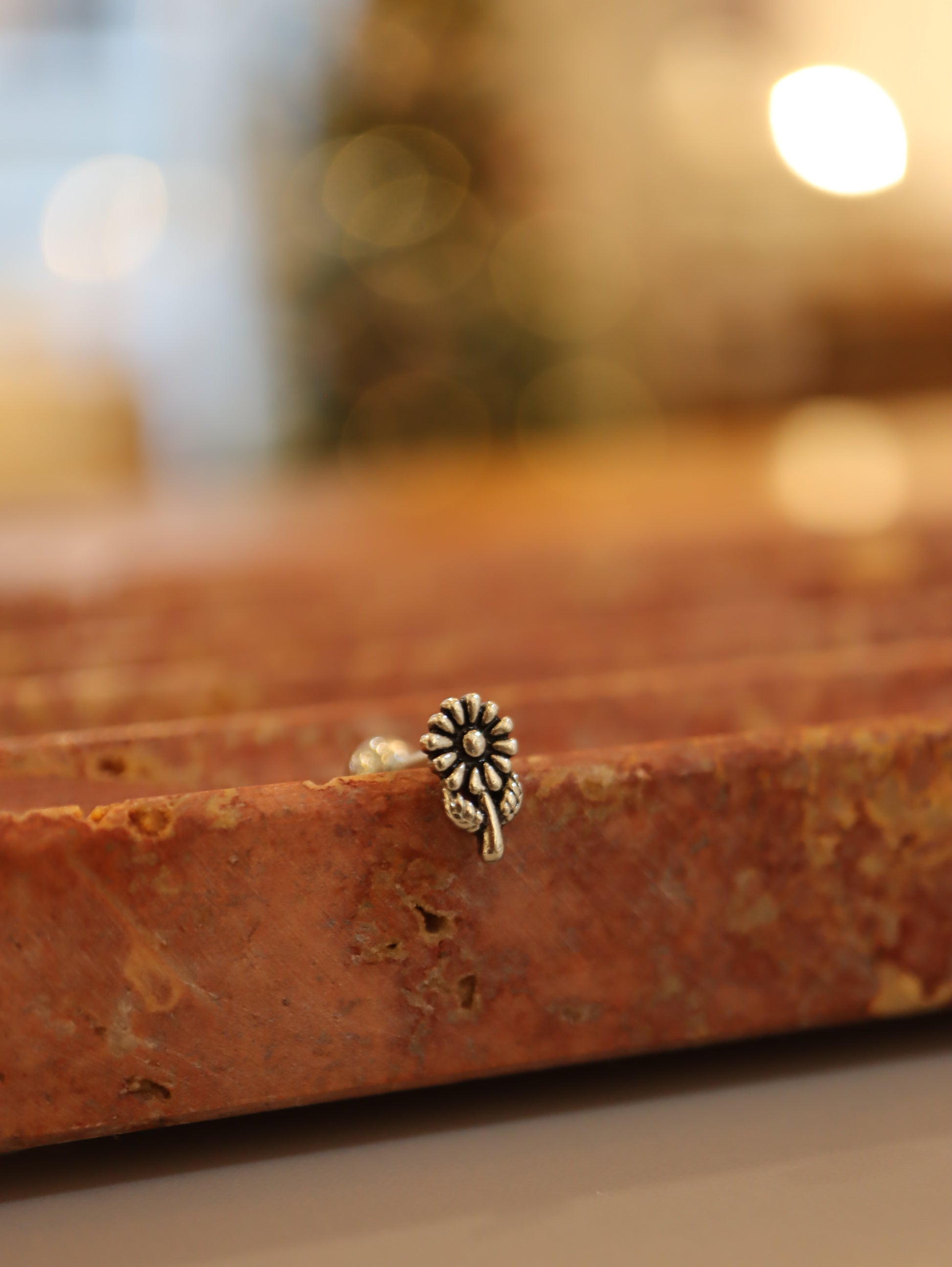 Sun flower stud surgical steel 316L earring