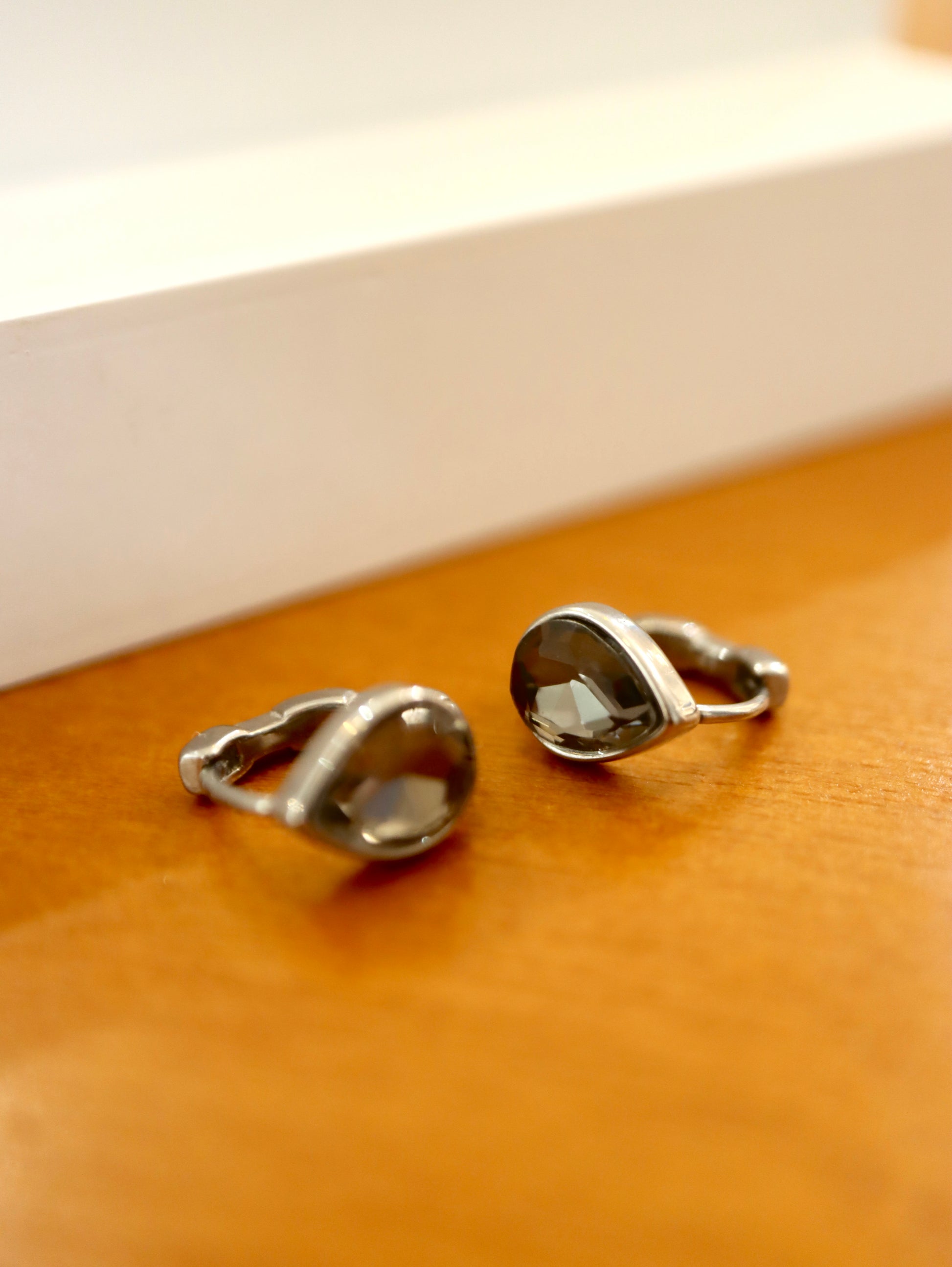 Noir Nebula Teardrop surgical steel earrings