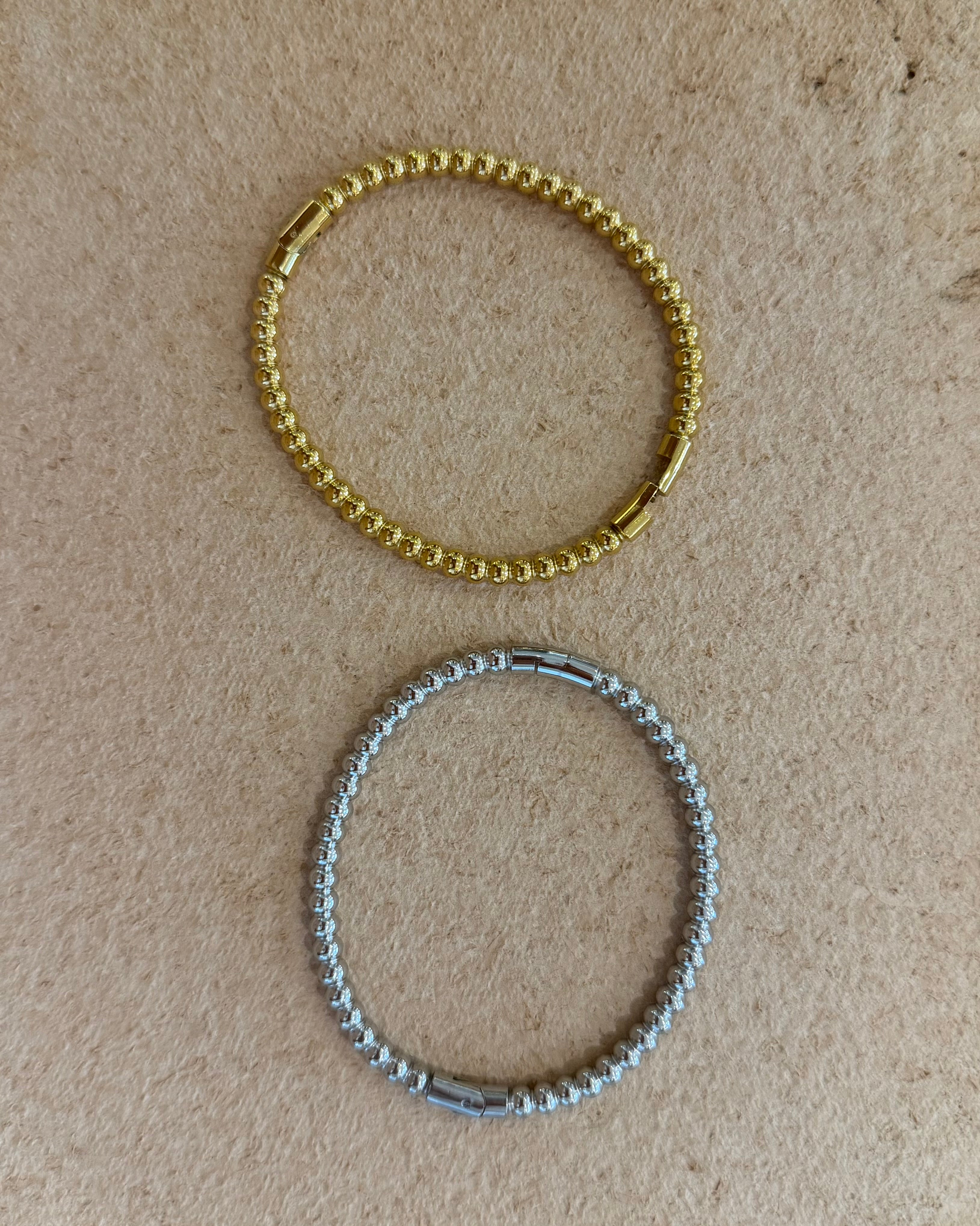 Beaded Hinged Stainless Steel bangle