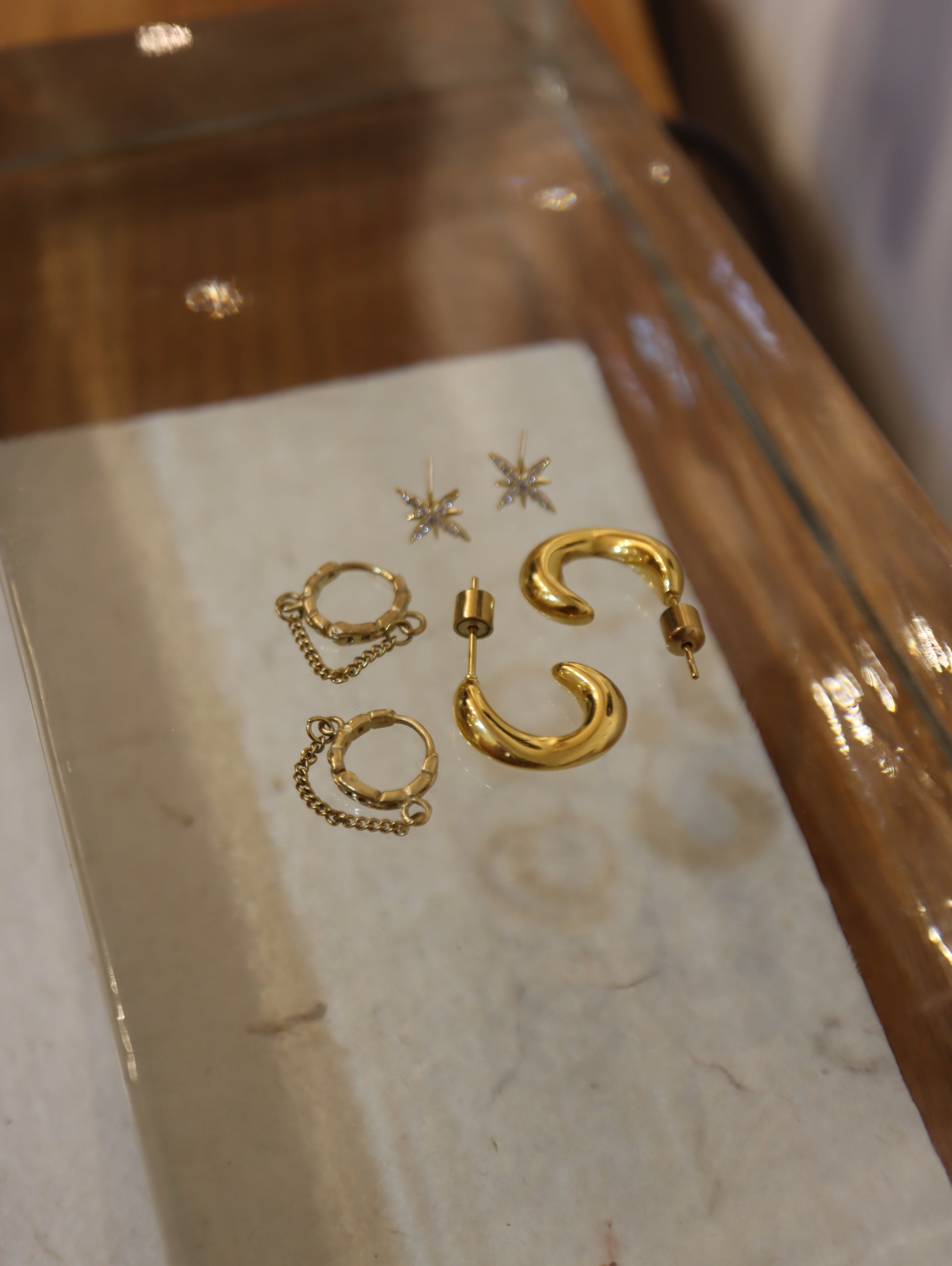 Stainless steel hoop earrings