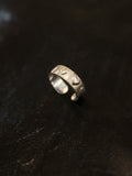Embossed heart 925 silver pinky / midi ring