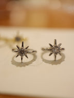 Solaris Star Hinged Hoop Earrings
