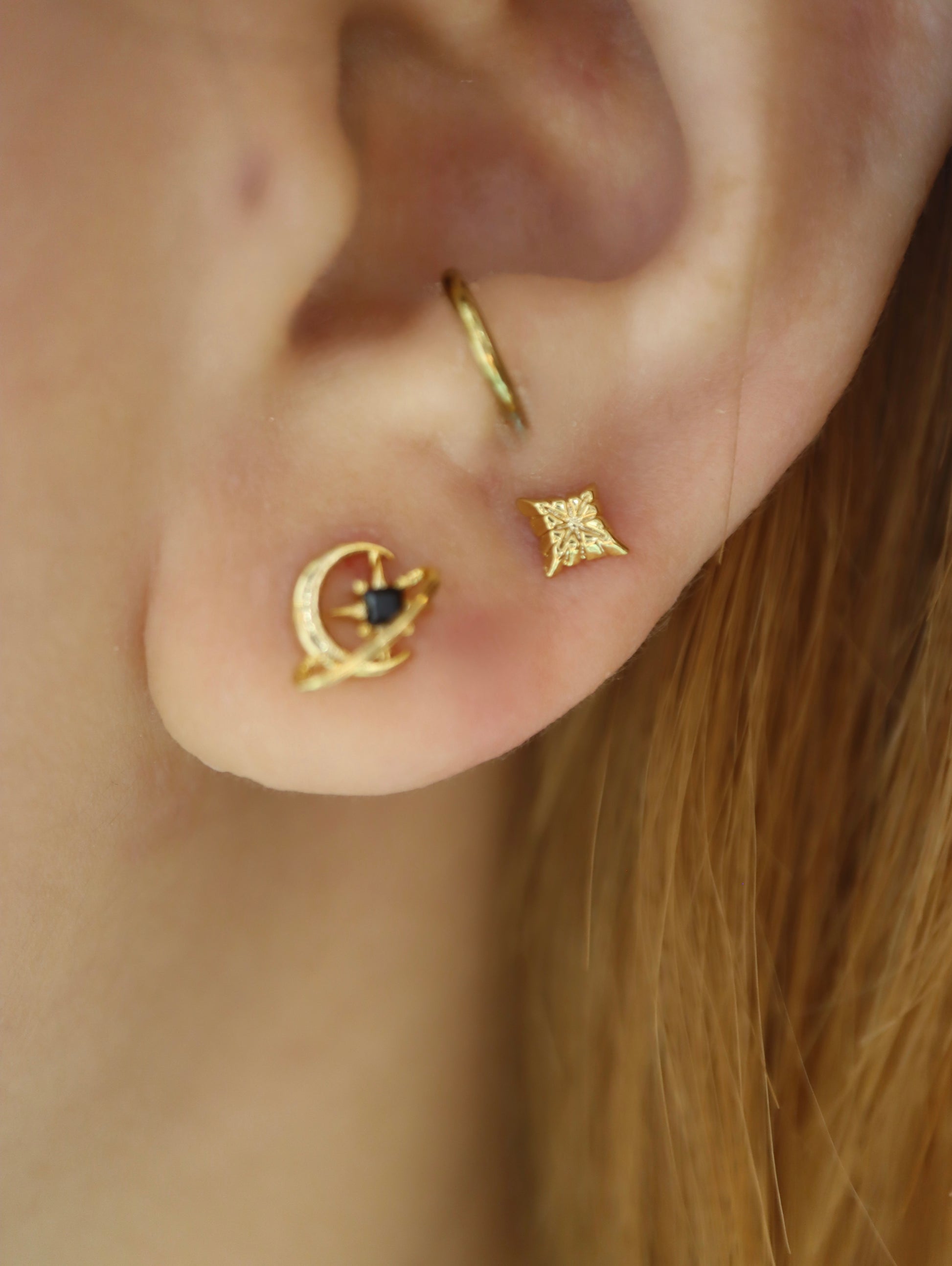 Rhombus surgical steel earring (1pc)