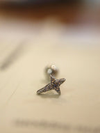 Stella Cross Stud Surgical Steel Piercing (1pc)