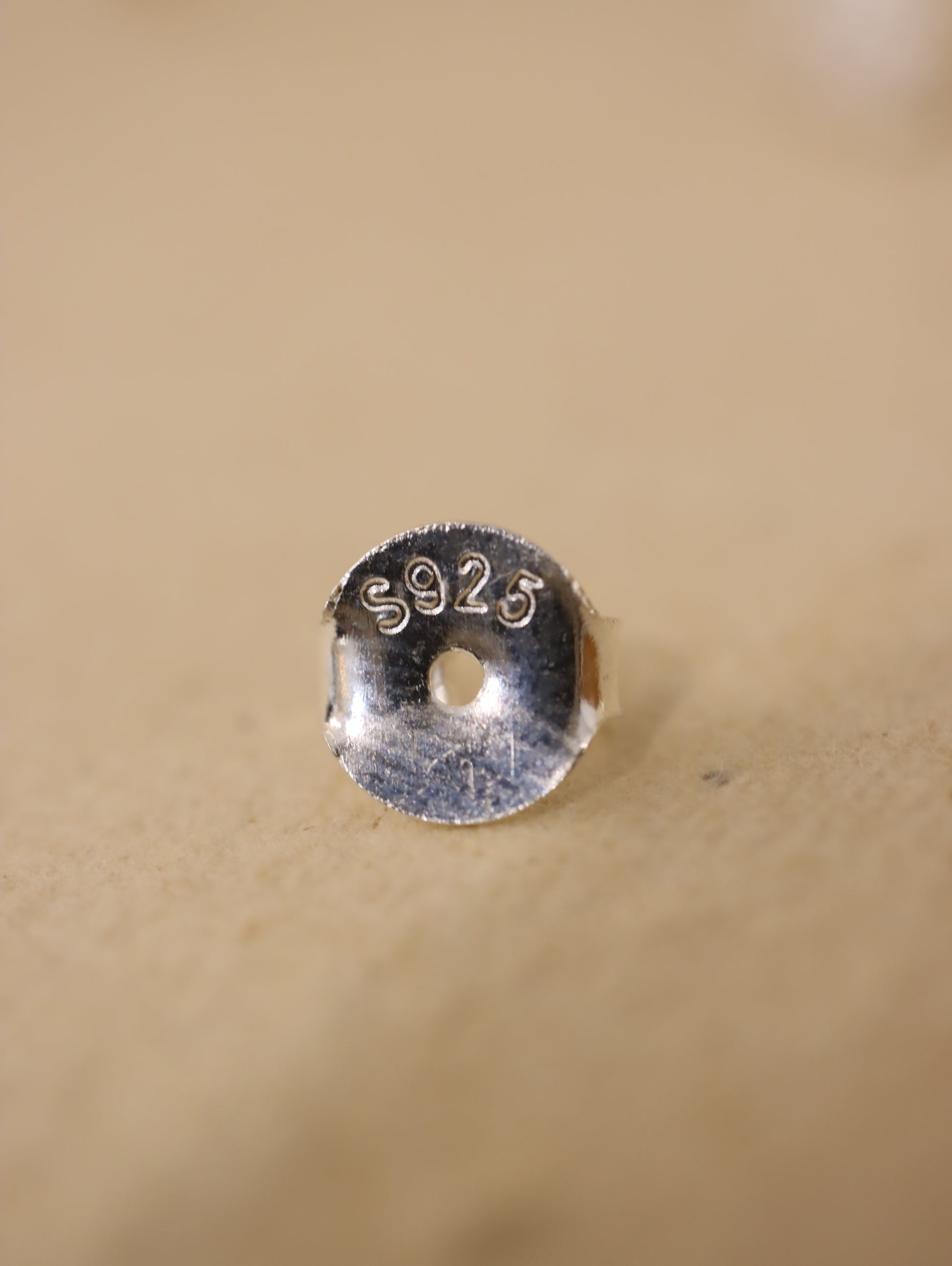 Silver 925 heart stud cz earrings