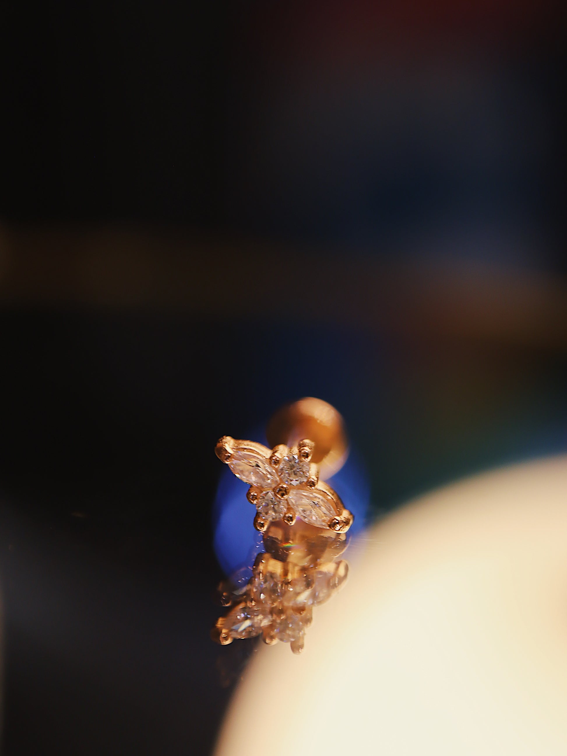 Push-pin stud pvd coating flat back (rose gold)