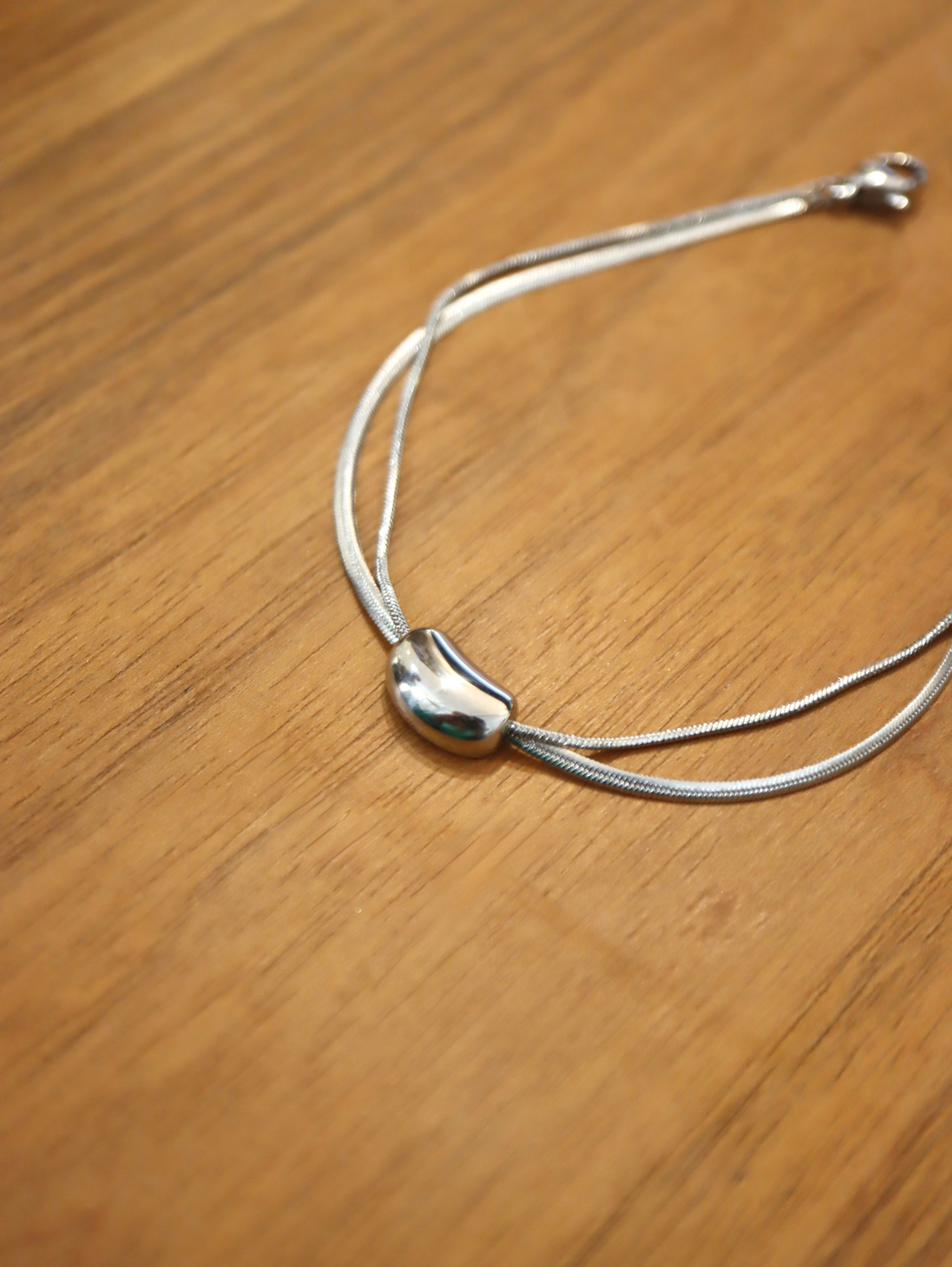 Luna bean stainless steel bracelet