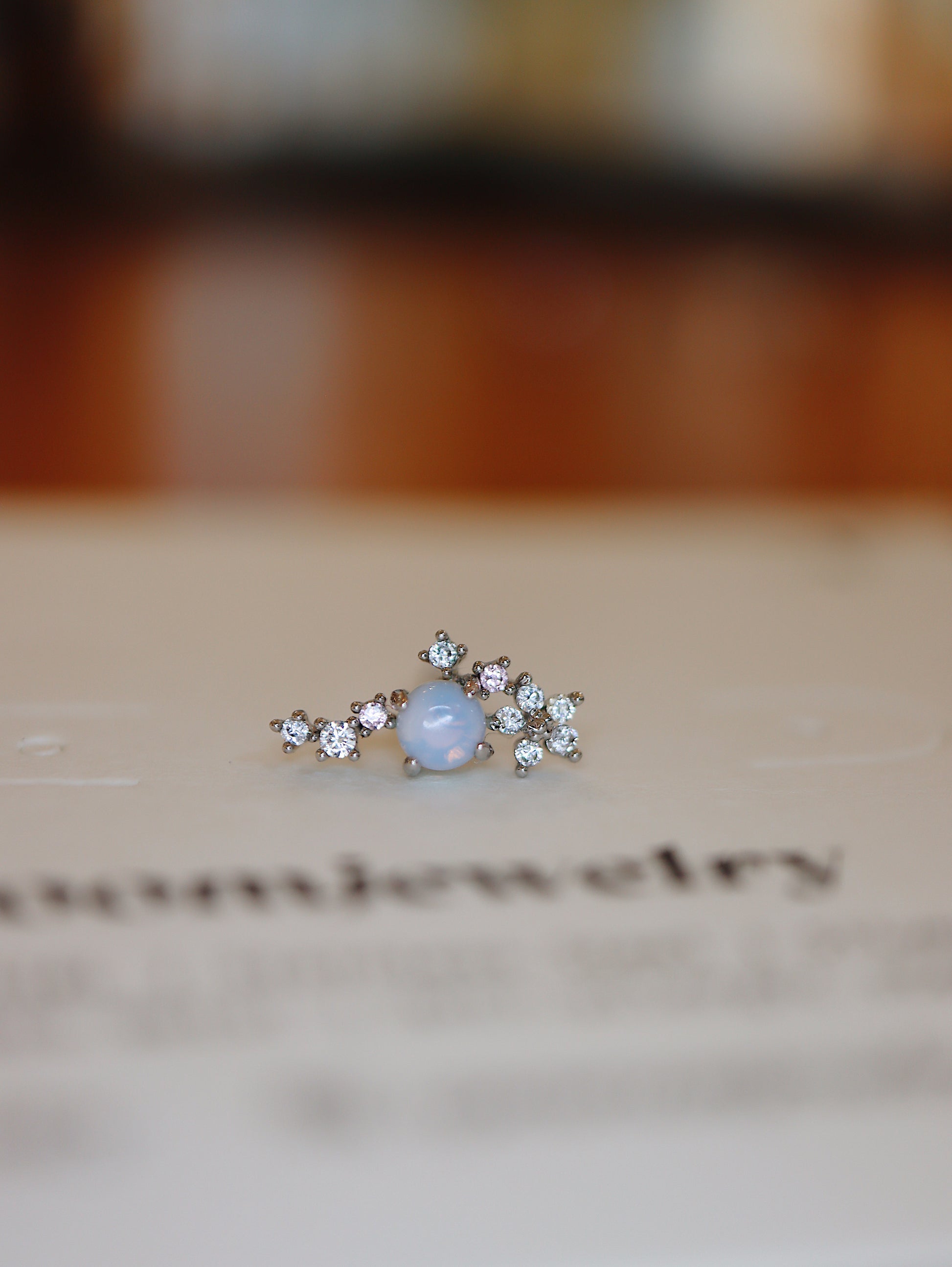 Dewdrop Cluster surgical steel stud earring (1pc)