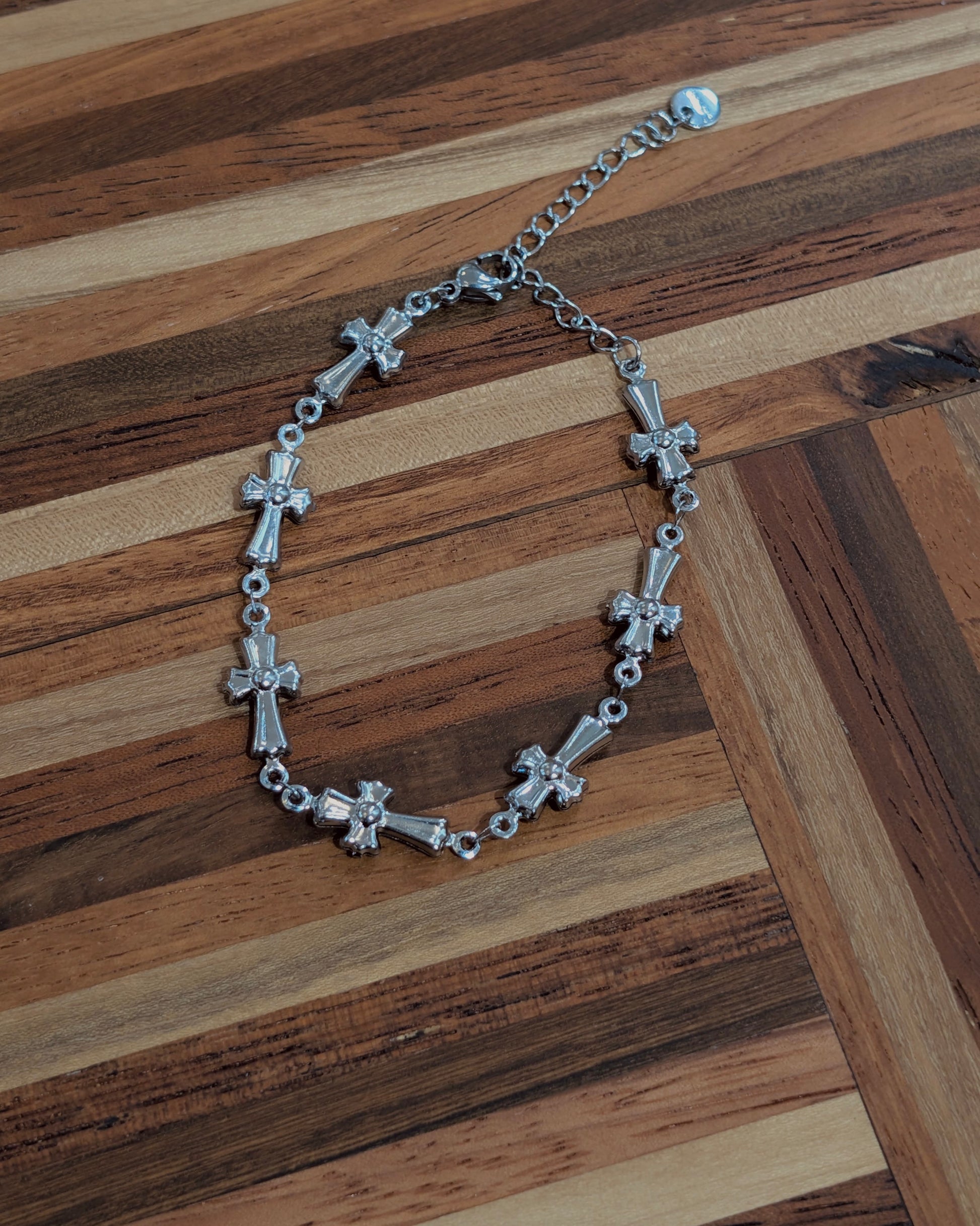 Stainless Steel Cross Divinity Bracelet