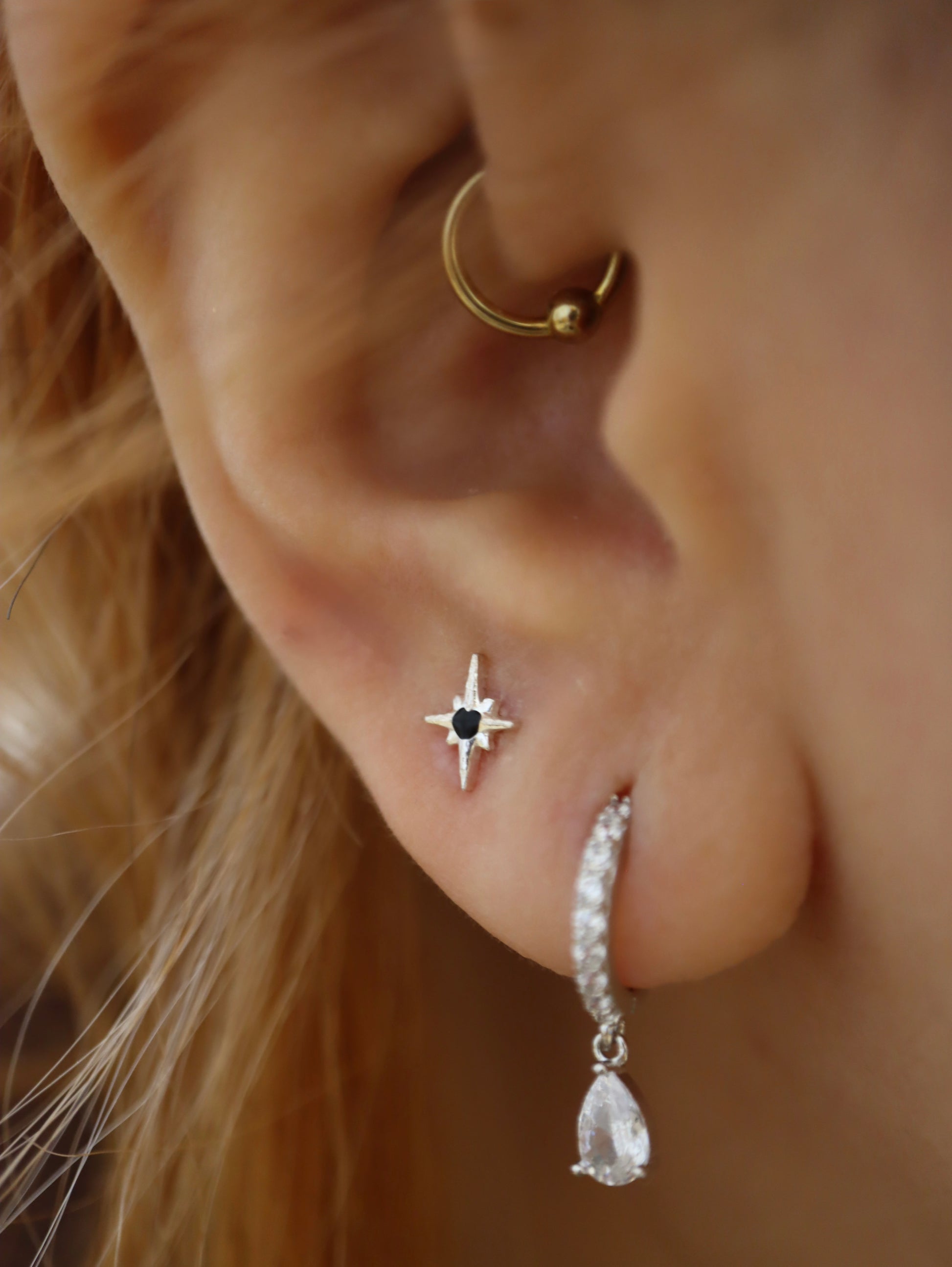 Sparkle mini heart surgical steel piercing (1pc)