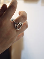 Round twisted 925 silver ring