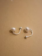 Pearl ear jacket 925 Silver earrings