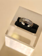 Heart Band Sterling Silver Pinky / Toe Ring
