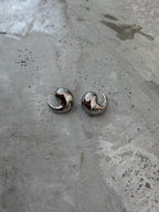 Swirl stainless steel earrings