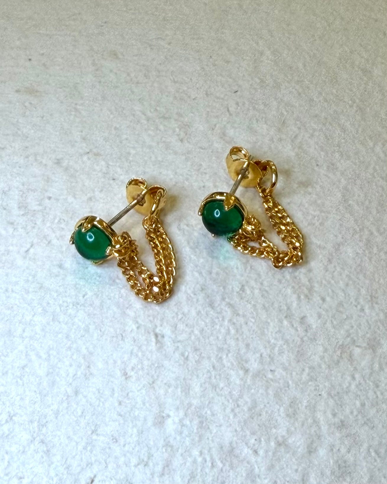 Verde Chain Loop Earrings