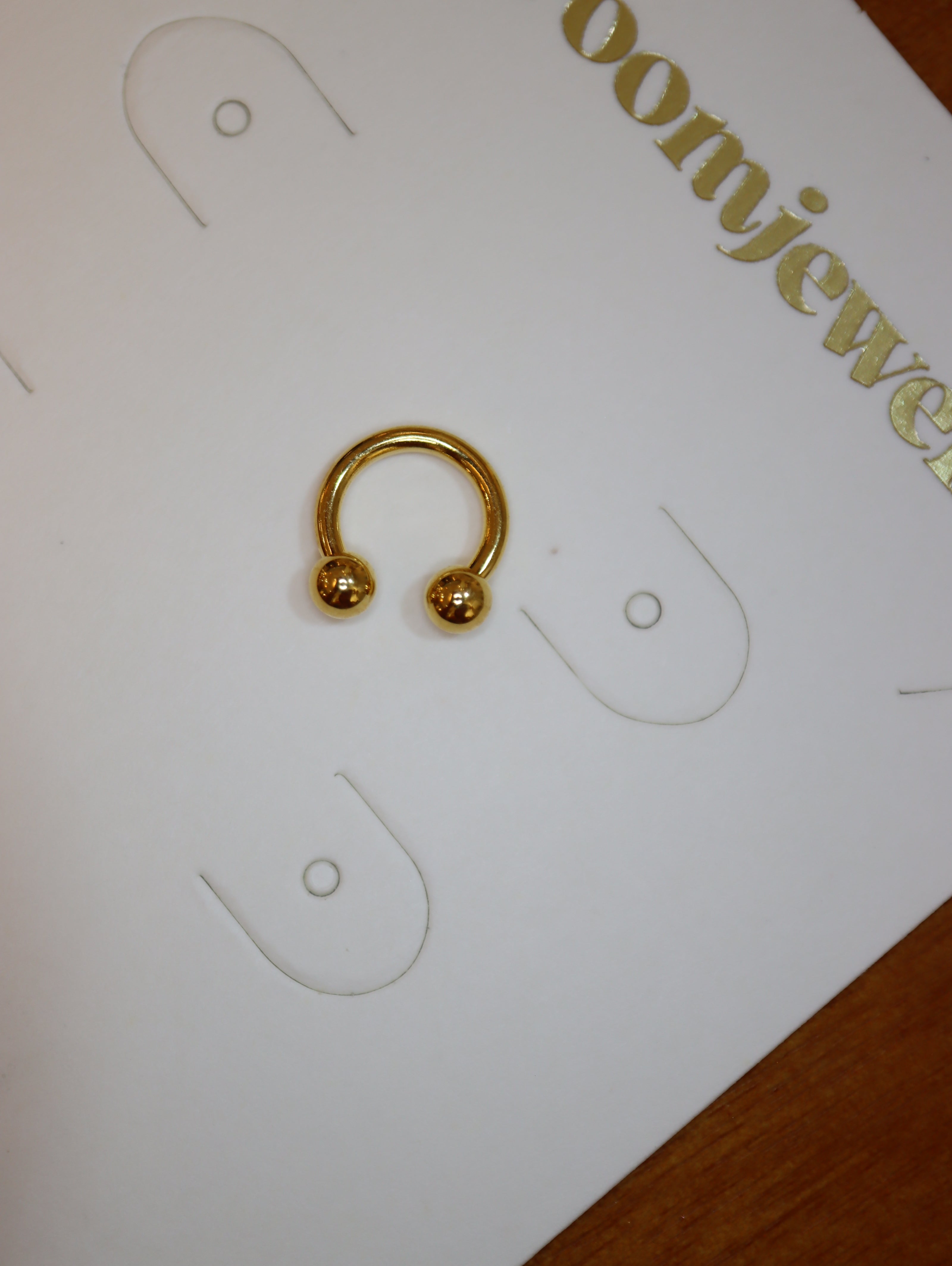 Horseshoe ring barbell surgical steel piercing