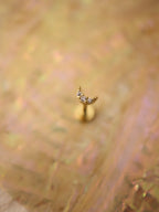 Mini crescent flat back 925 silver piercing