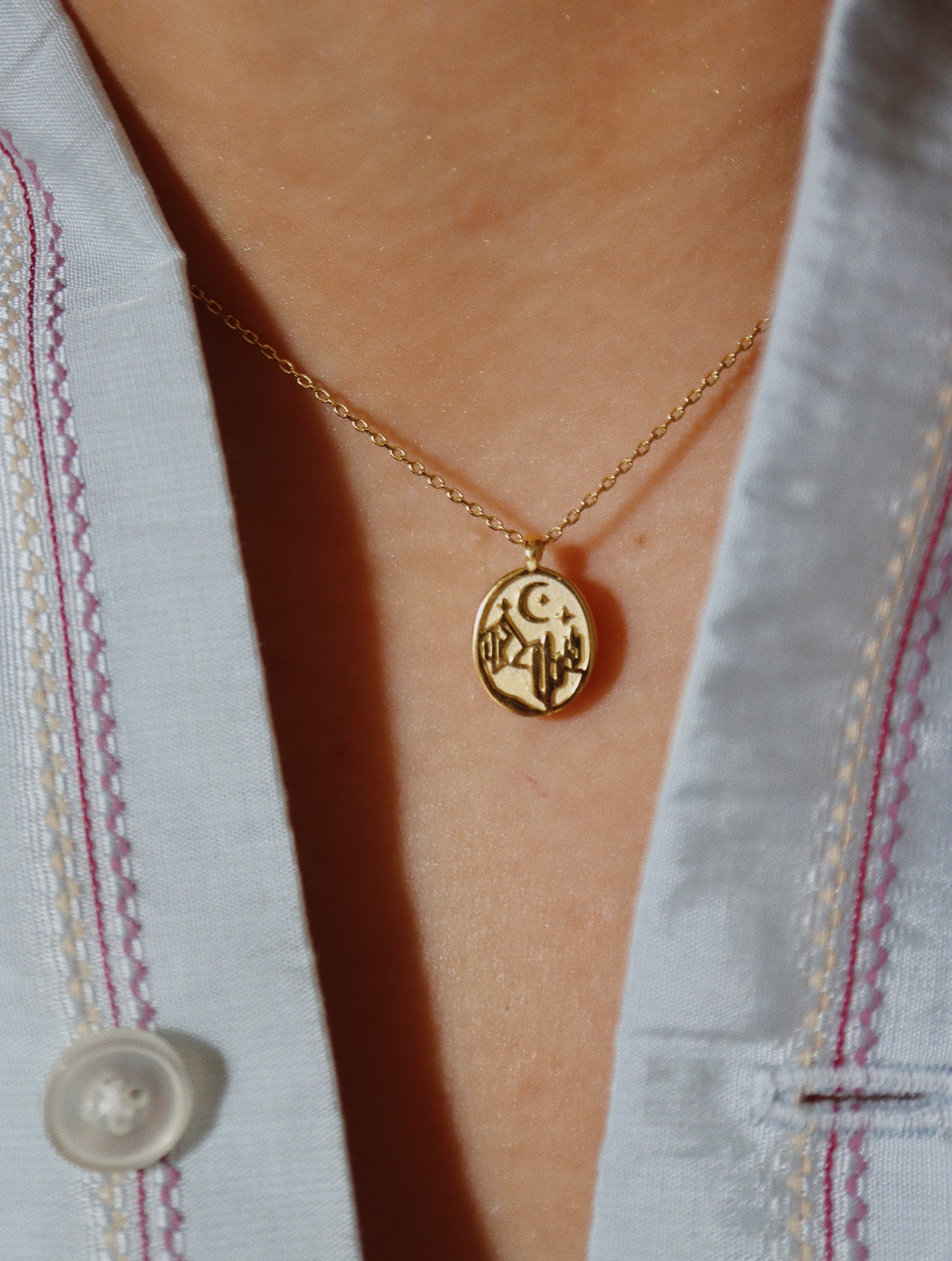 Oval coin necklace 🌙🌵