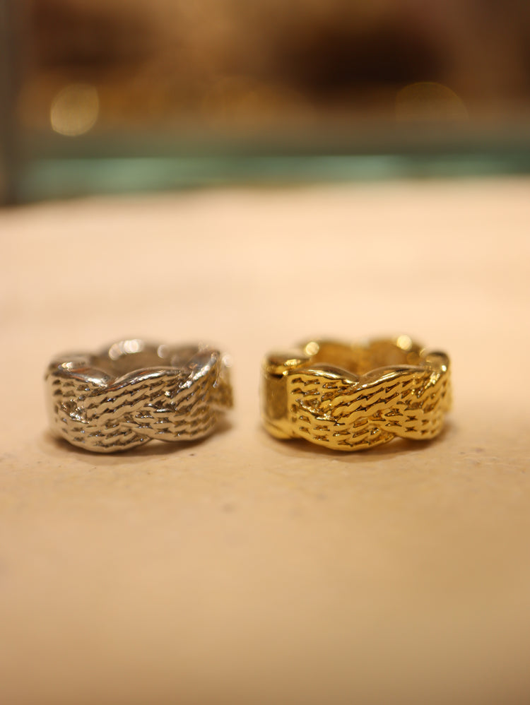 Braid clip-on earcuff