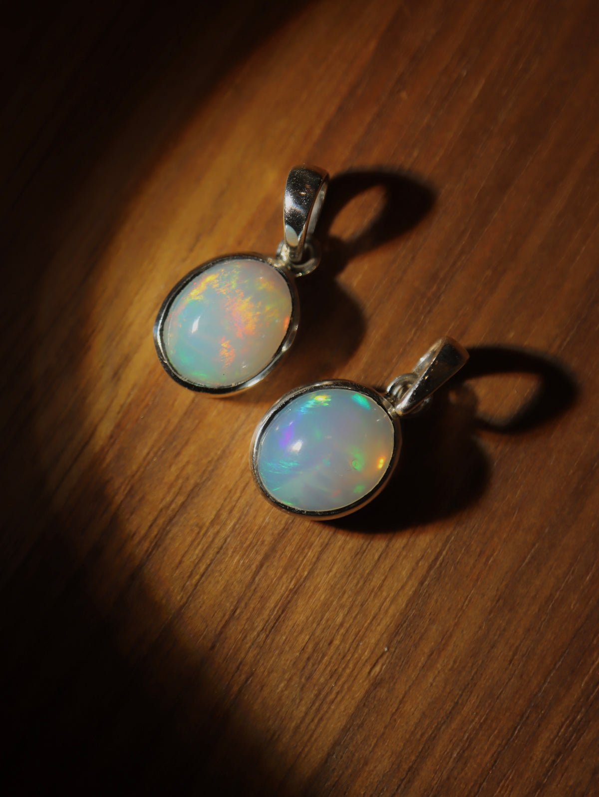 Natural Ethiopian Welo Opal Pendant in 925 Sterling Silver