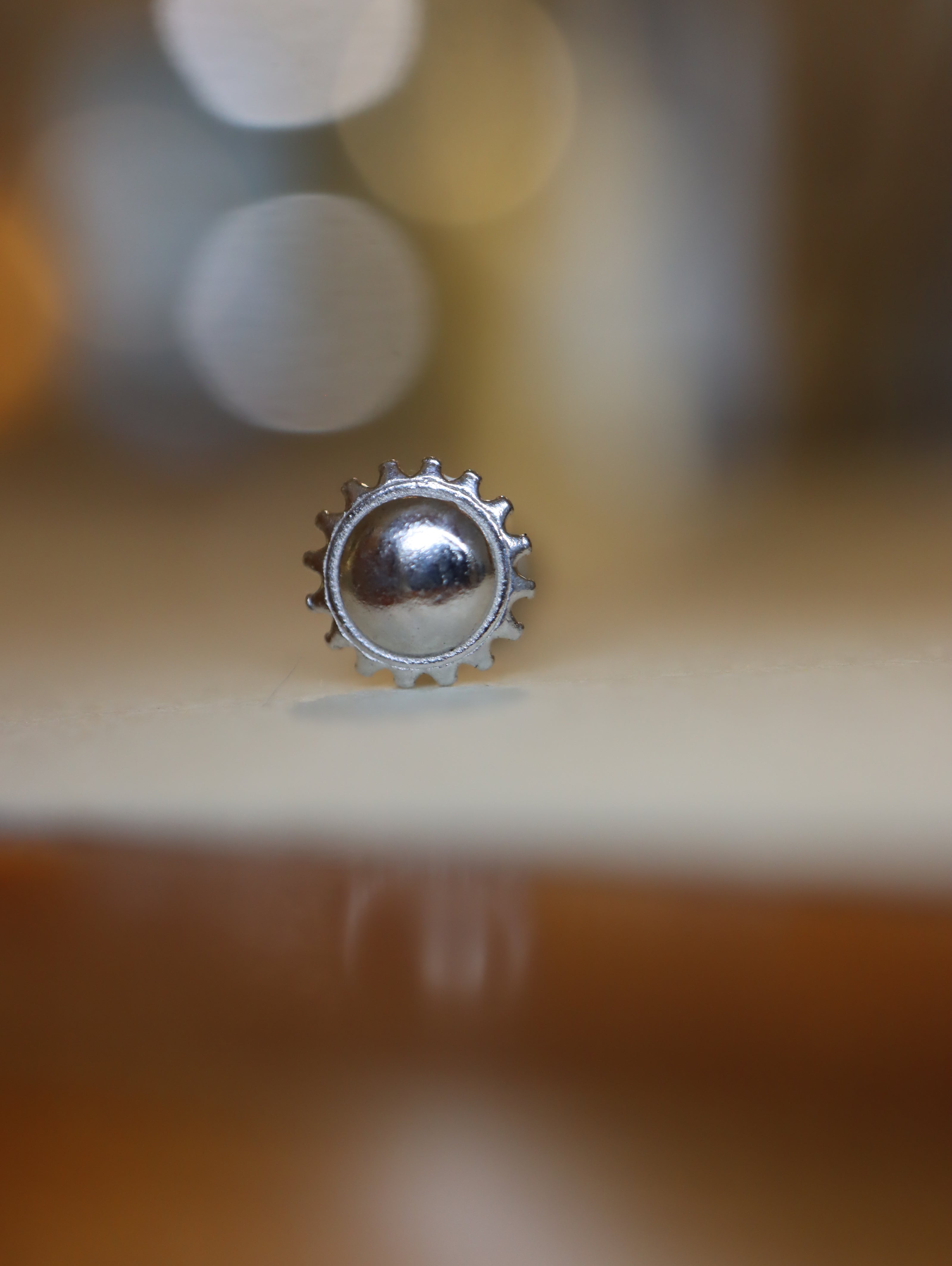 Sunbeam 925 silver stud earring piercing (1pc)