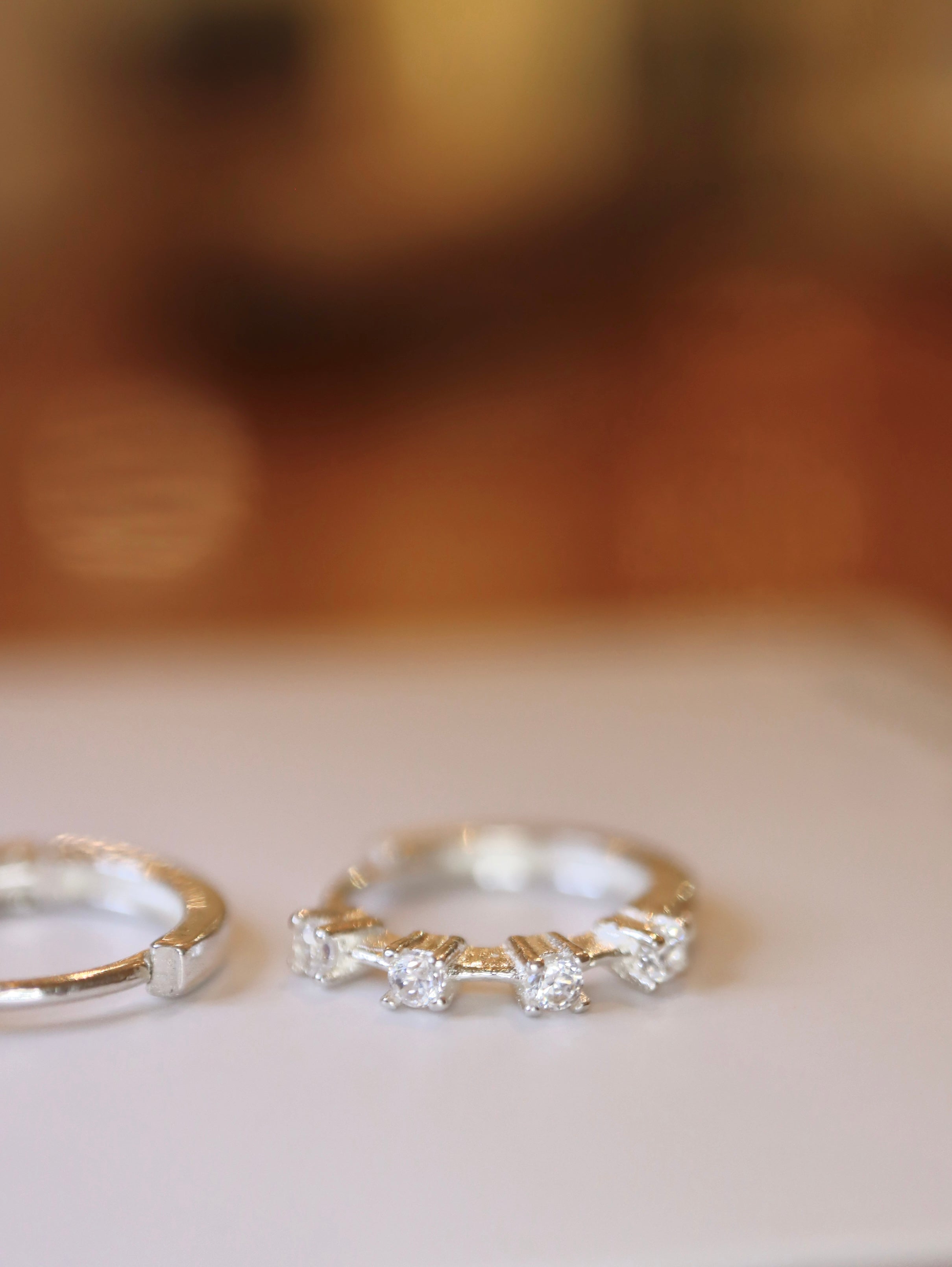 Lucent Line Huggie Hoop 925 Silver Earrings