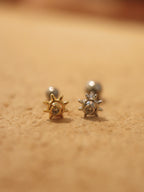 Mini sun ☀️ surgical steel stud piercing earring