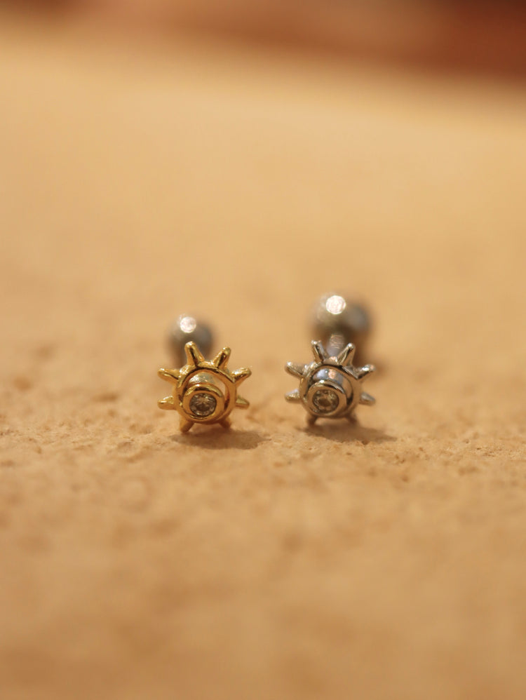 Mini sun ☀️ surgical steel stud piercing earring