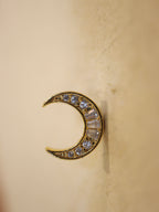 Crescent cz earrings
