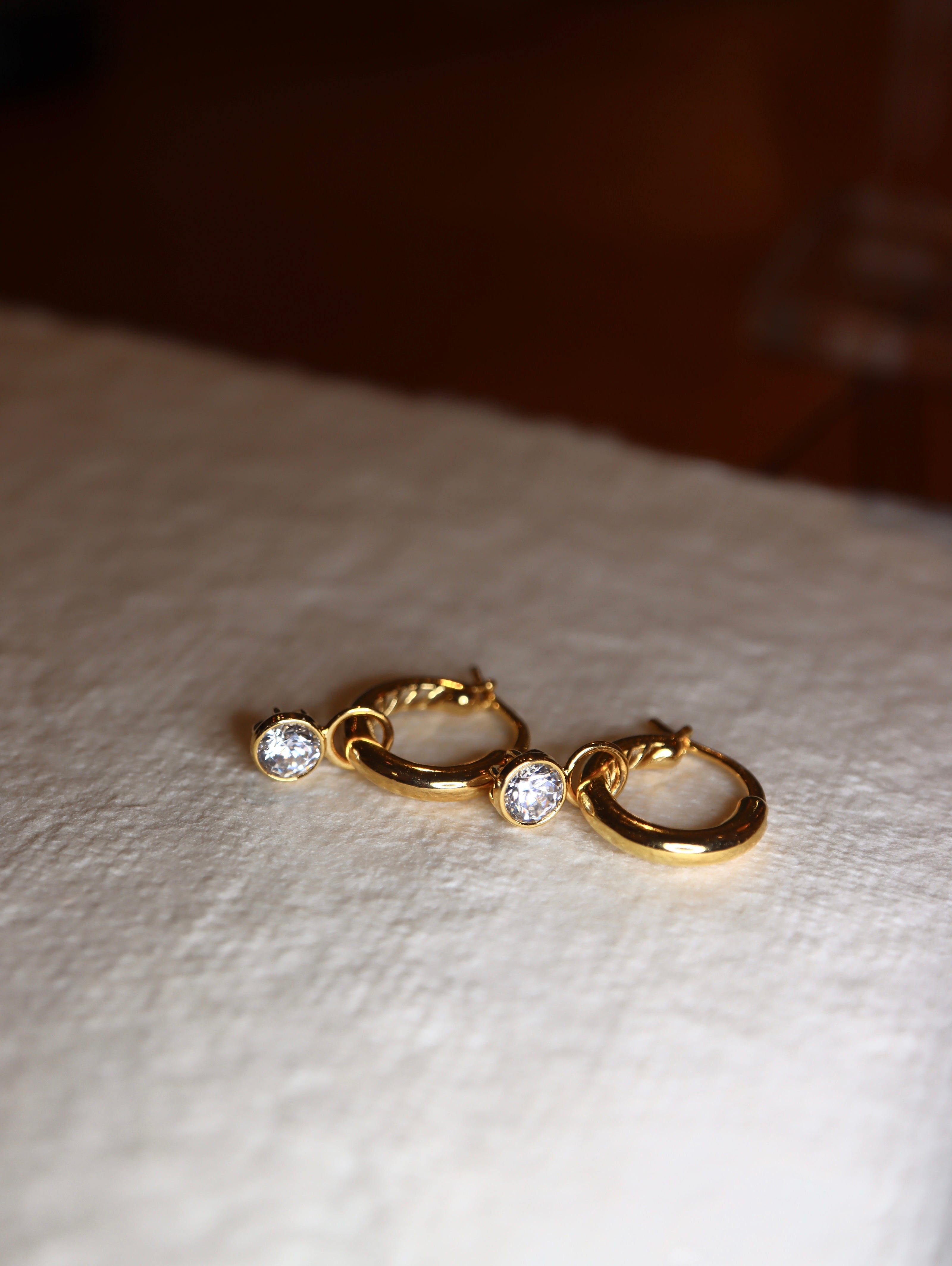 925 silver Premium CZ hoop earrings