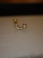 Bar Opal s925 piercing stud