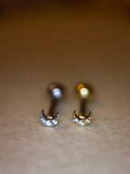 Mini crescent 🌙 surgical steel stud piercing earring