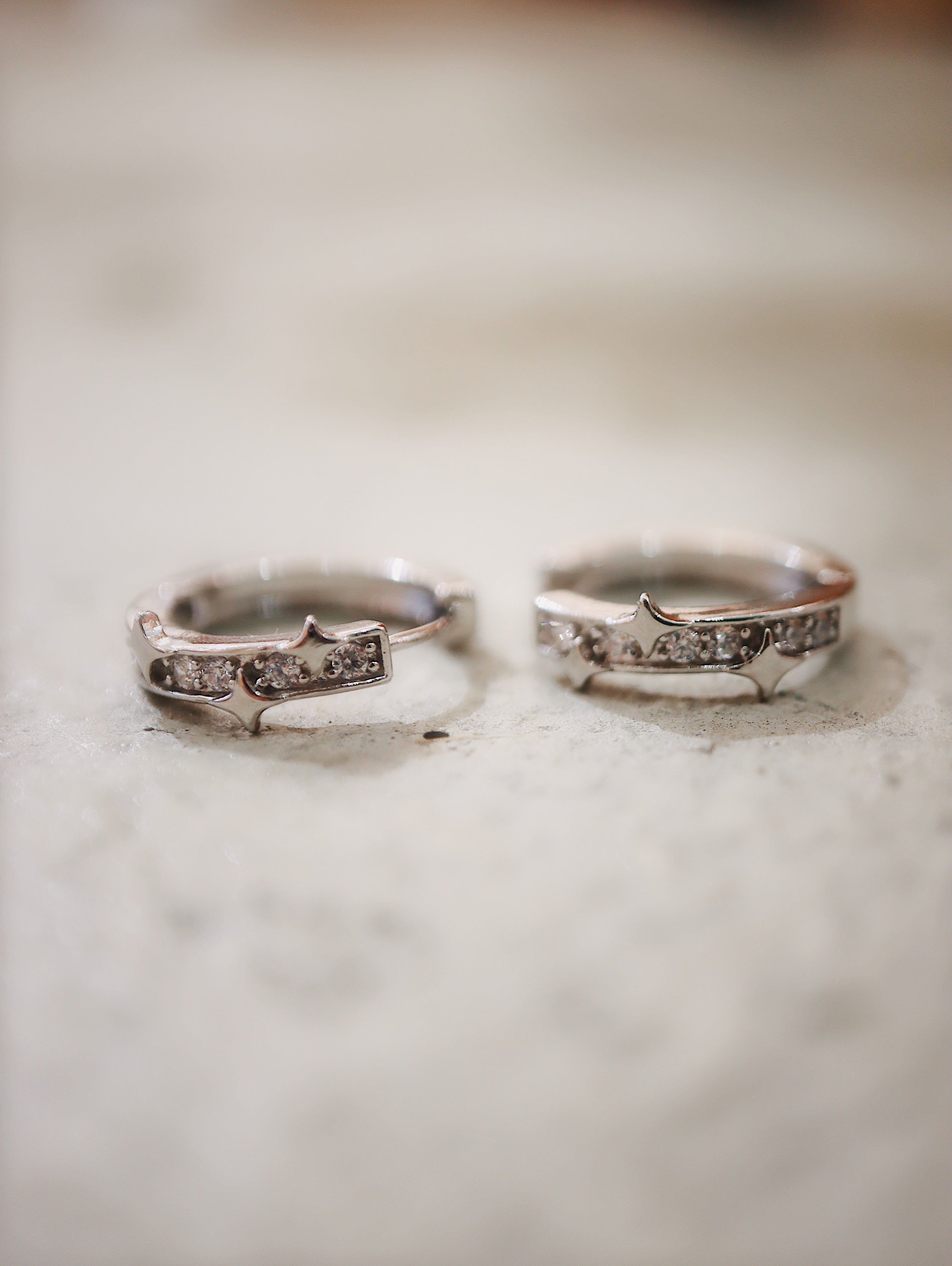 Sparkle ✨ hinged hoop earrings