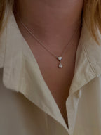 Beloved drop brass necklace
