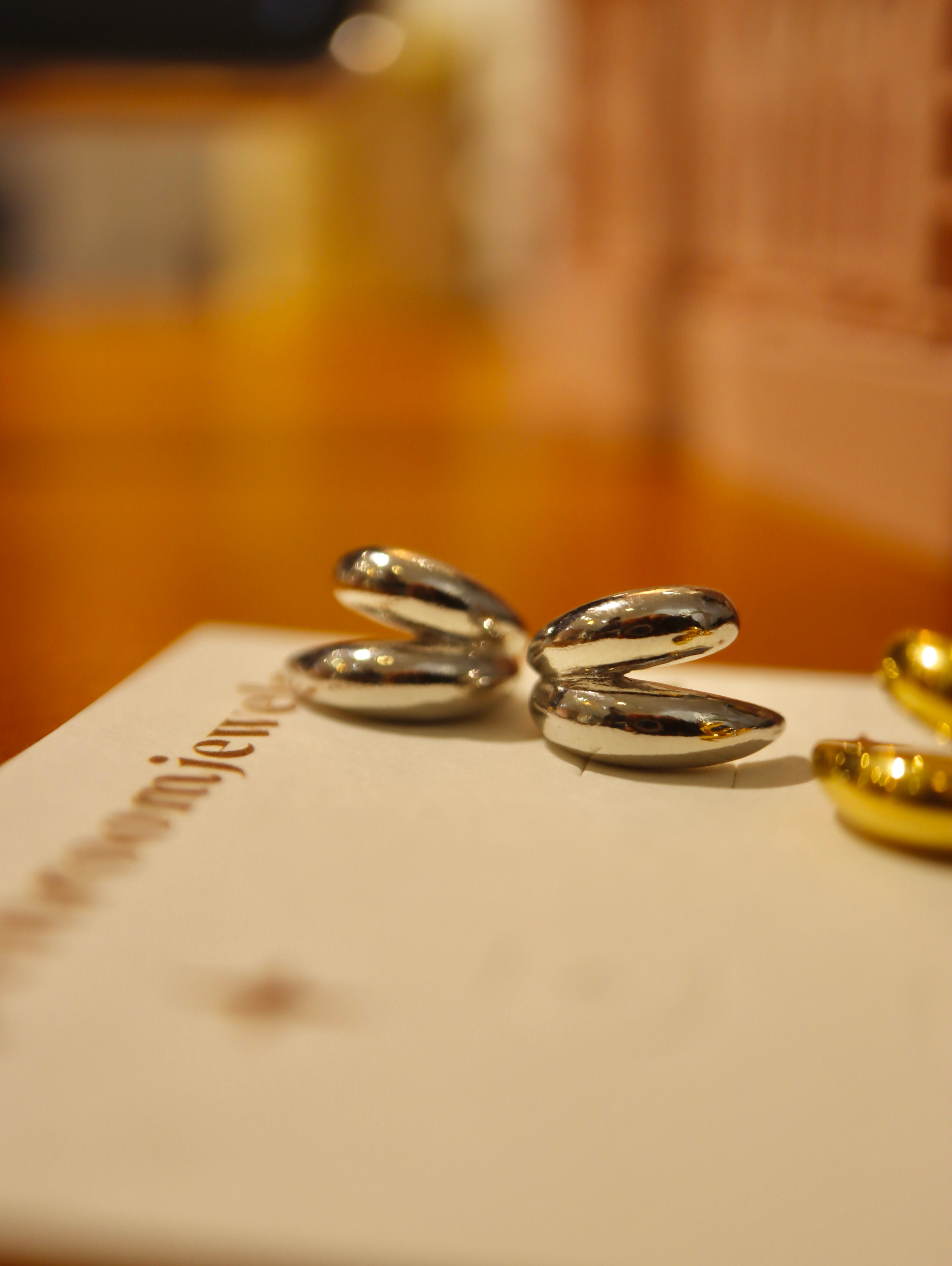 Echo brass earrings