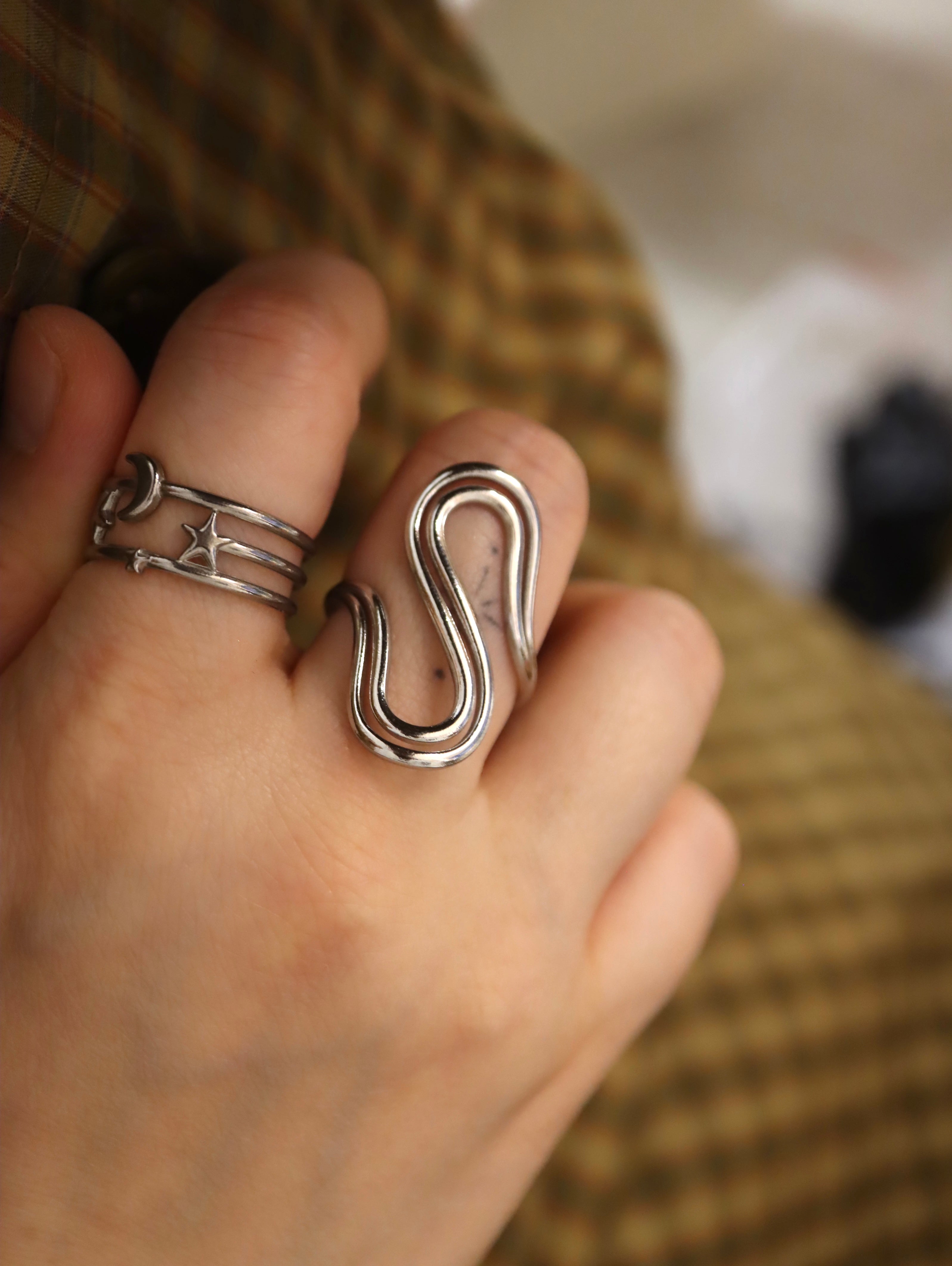 Double S Stainless Steel Ring