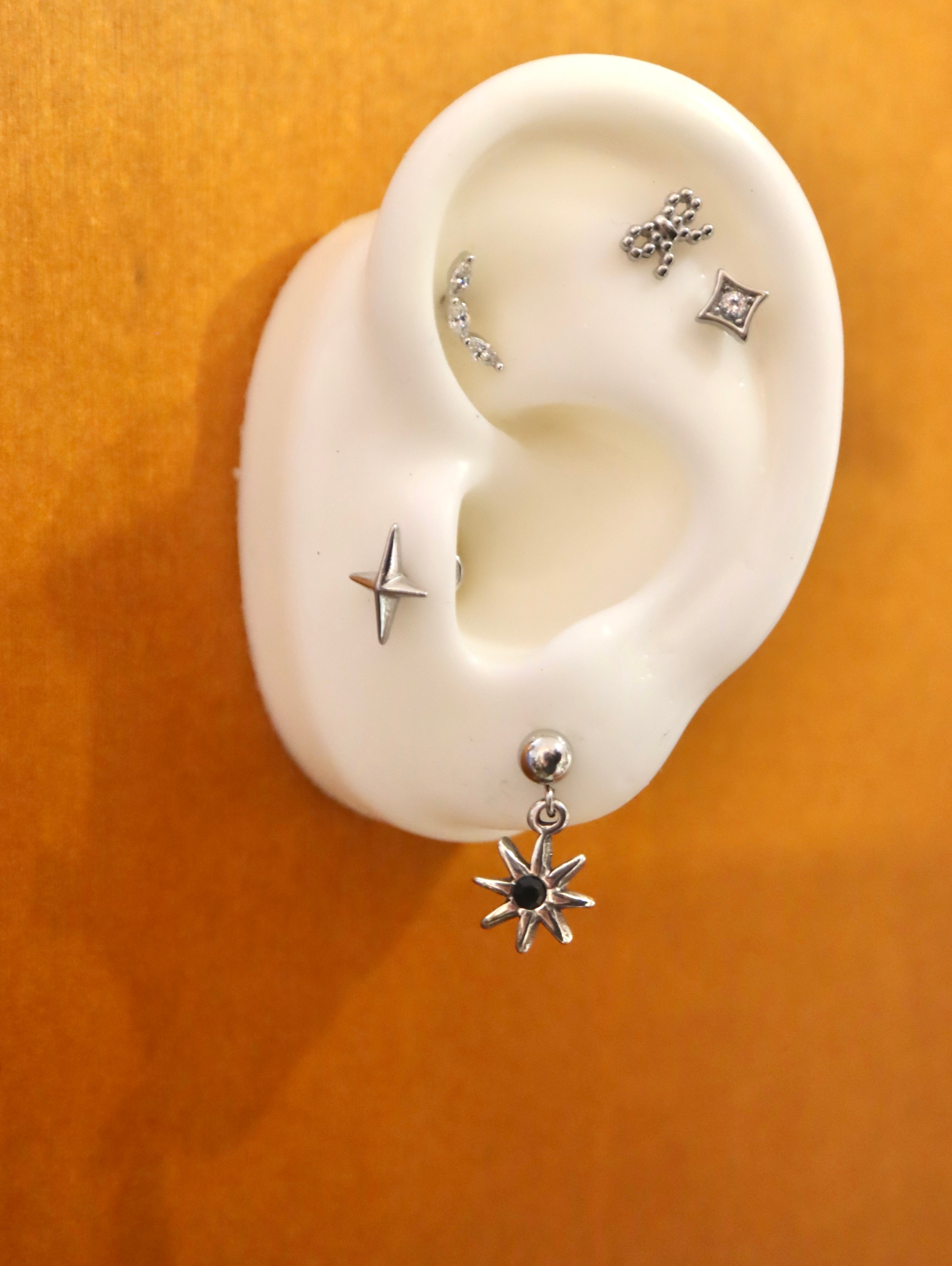 Drop starburst surgical steel piercing (1pc)