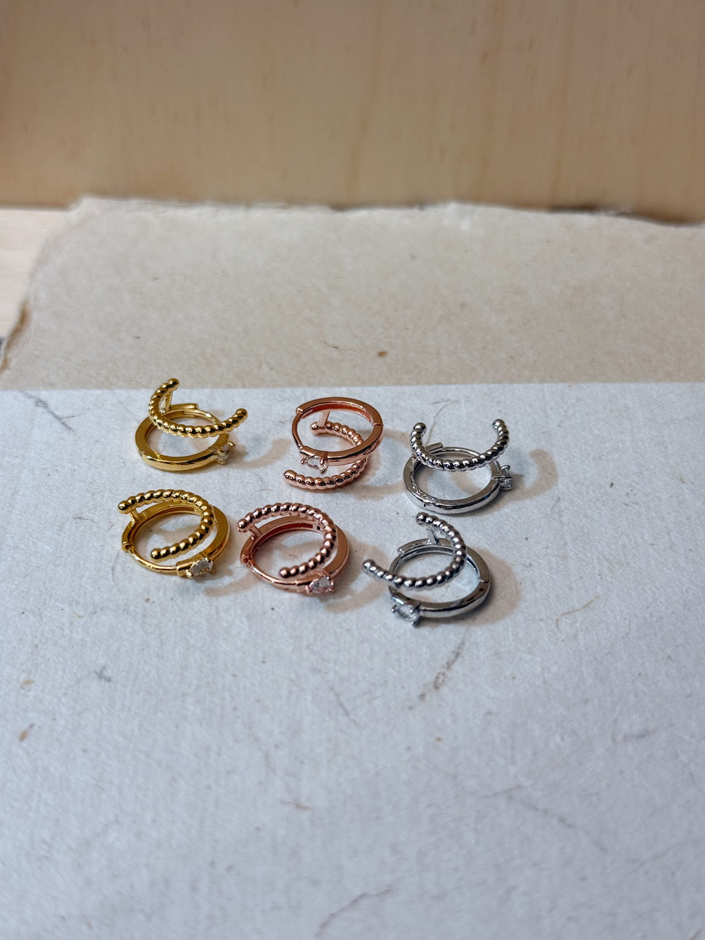 Double loop silver925 earrings