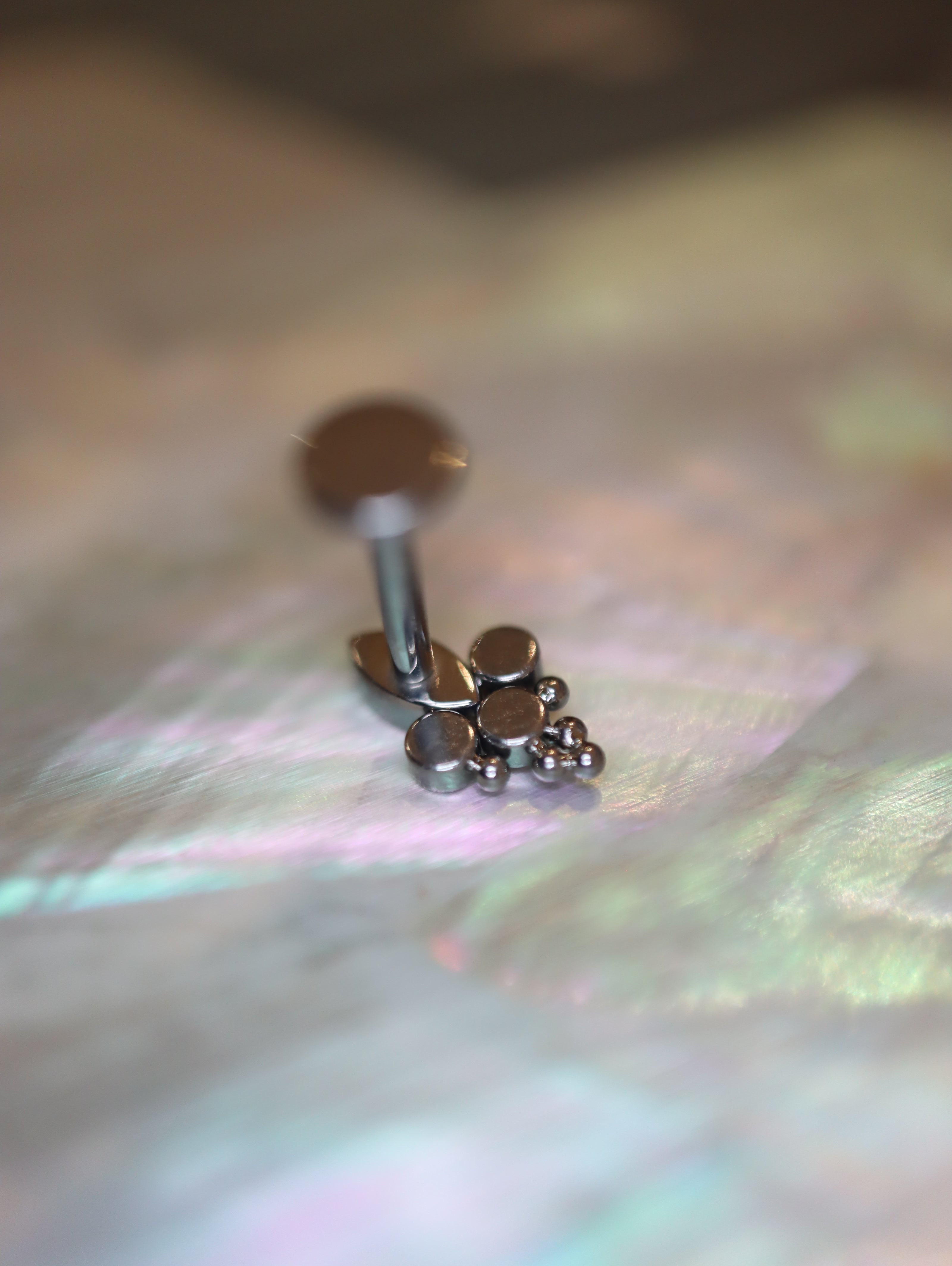 Titanium G23 Trinity Marquise Cluster Stud Earring