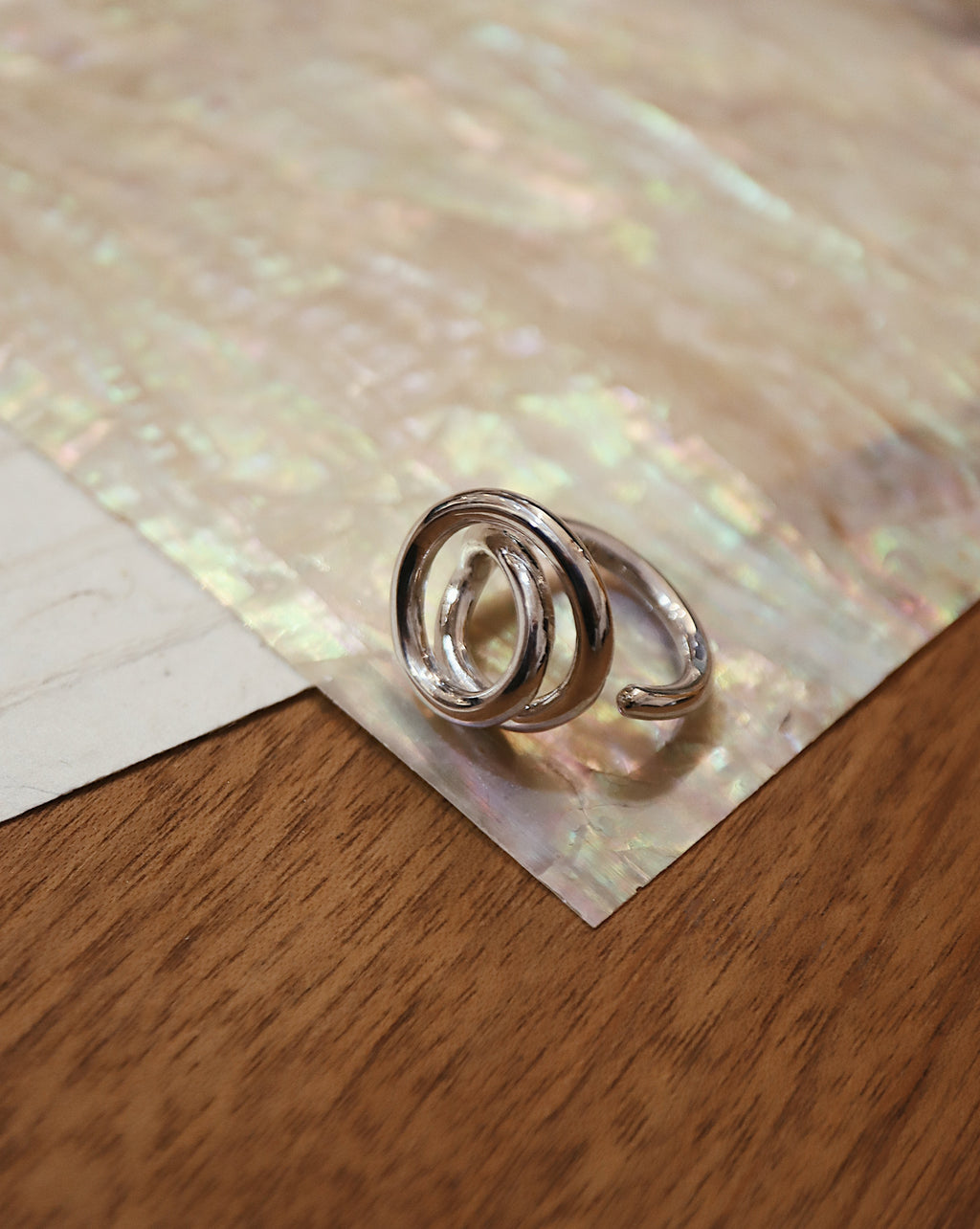 Round twisted 925 silver ring