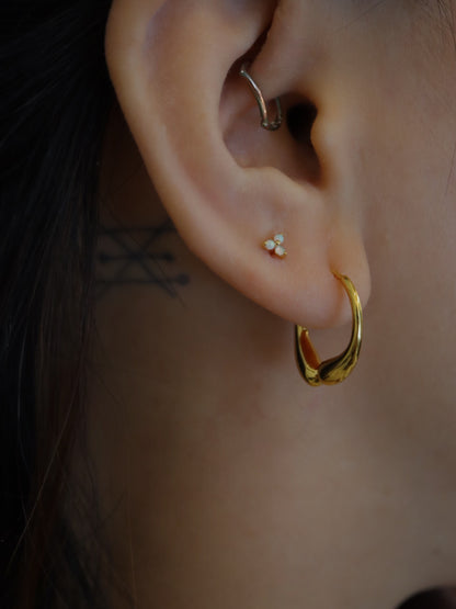 Brass hoop earrings