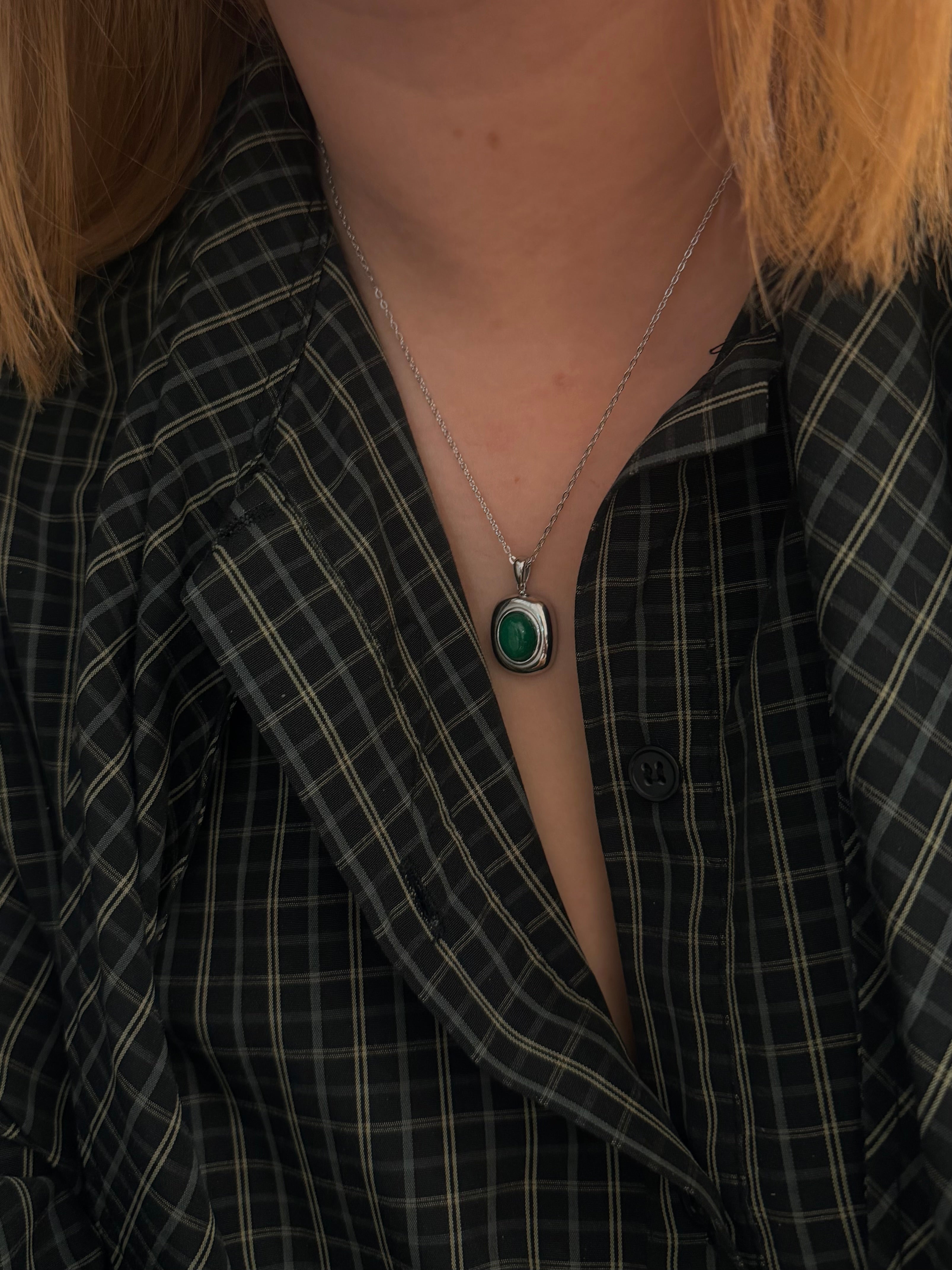 Evergreen stainless steel necklace