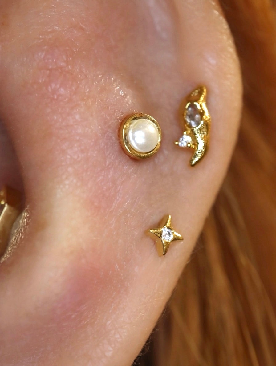 Swift Stud 925 Silver Flat back Piercing (1pc)
