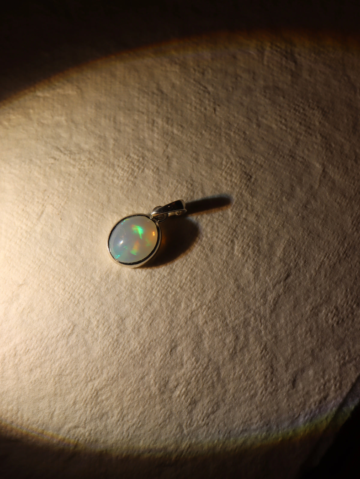 Natural Ethiopian Welo Opal Pendant in 925 Sterling Silver