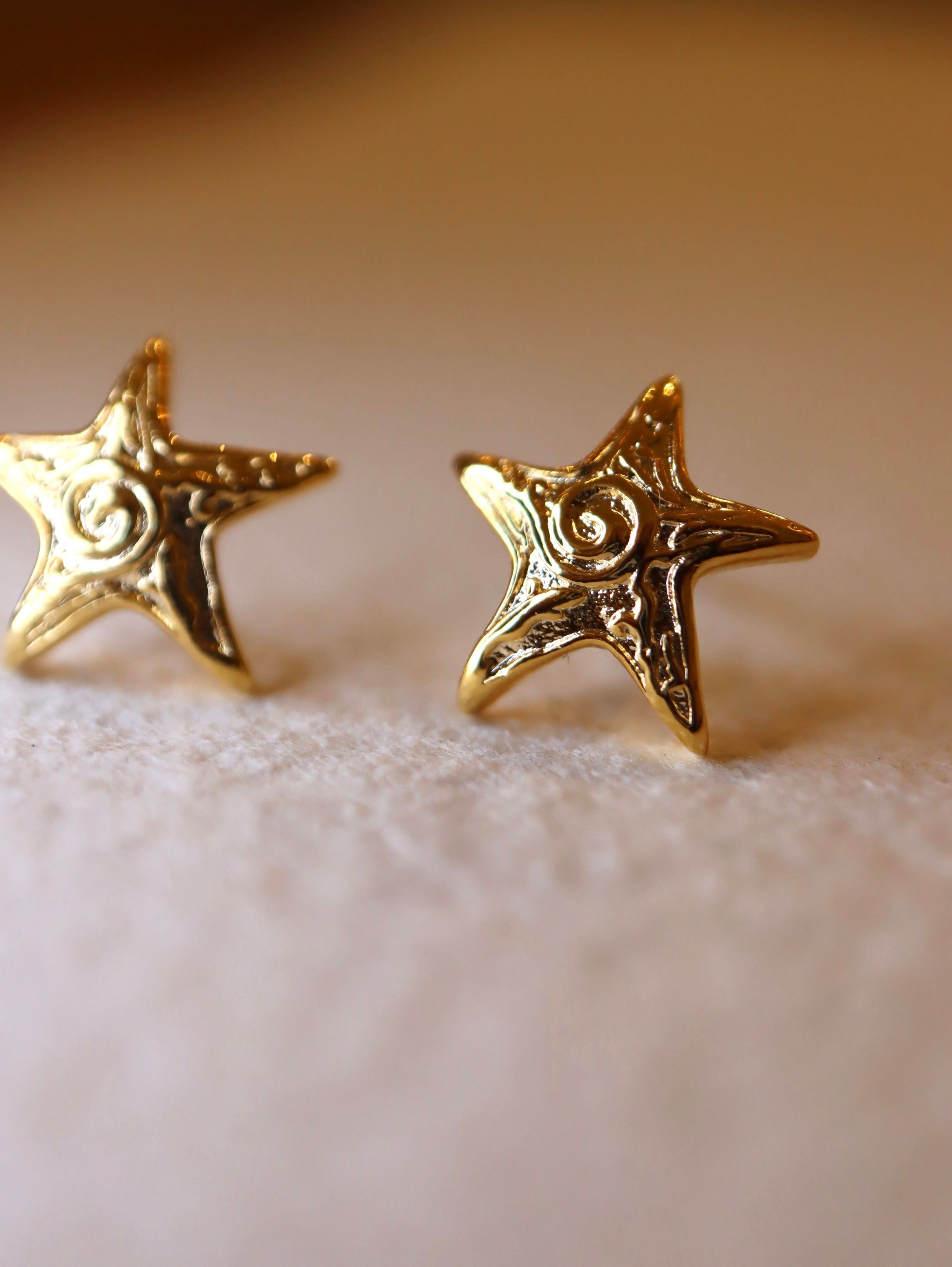 Starlight Spiral Stud Earrings