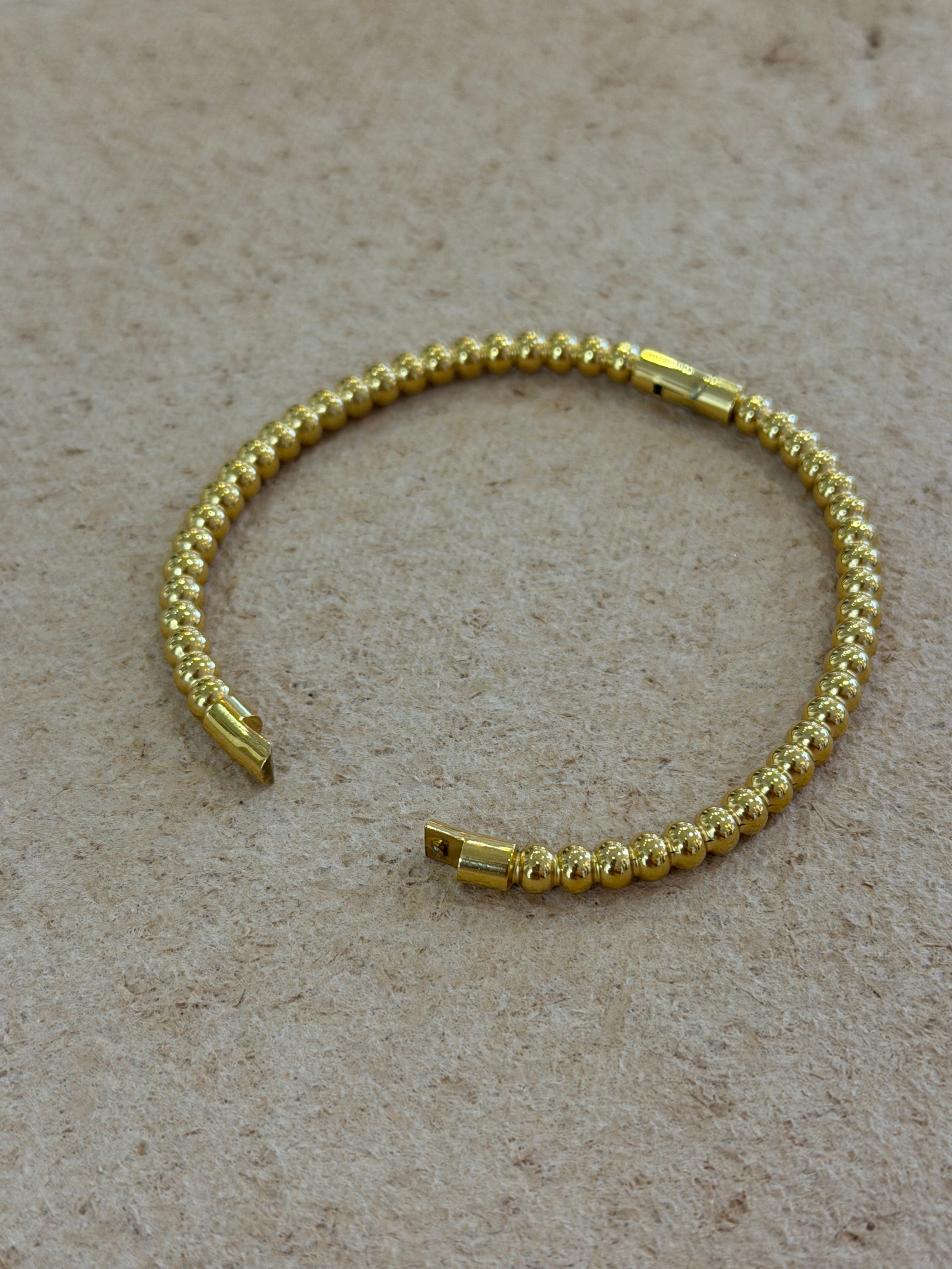 Beaded Hinged Stainless Steel bangle