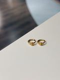 Heart hinged stainless steel hoop earrings