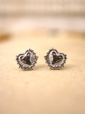 Heart stainless steel earrings